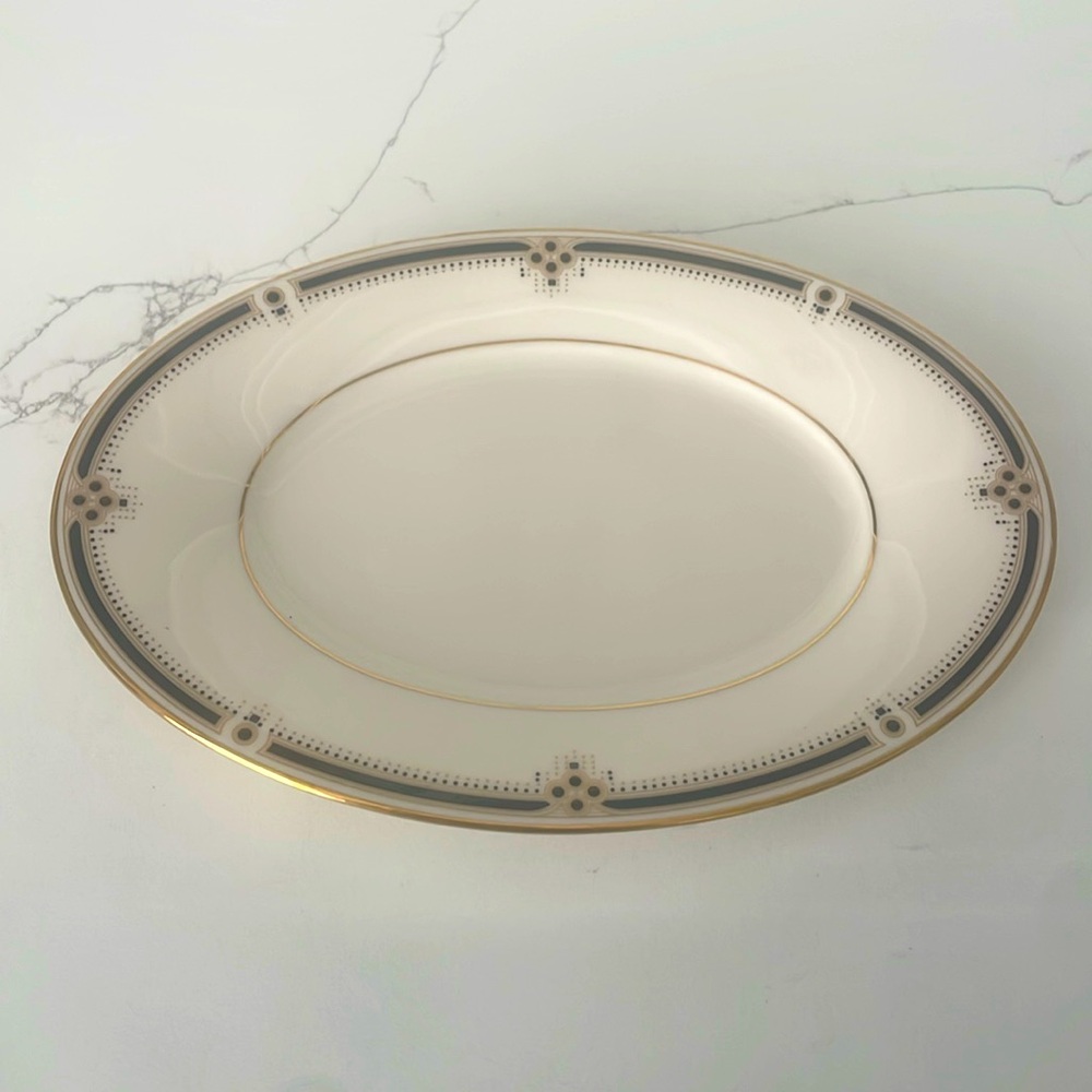 Noritake Evening Gown Gold Trim Butter Dish/Small Relish or Garnish Dish